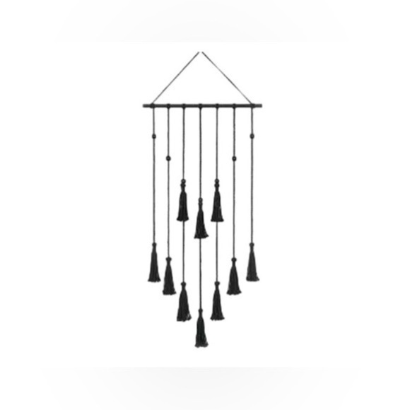 Haning Decorate Set,‎ Cotton Knitting Tapestry with Wooden Clips & Plastic Hooks - Picture 1 of 6